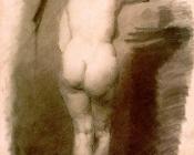 托马斯伊肯斯 - Study of a Standing Nude Woman